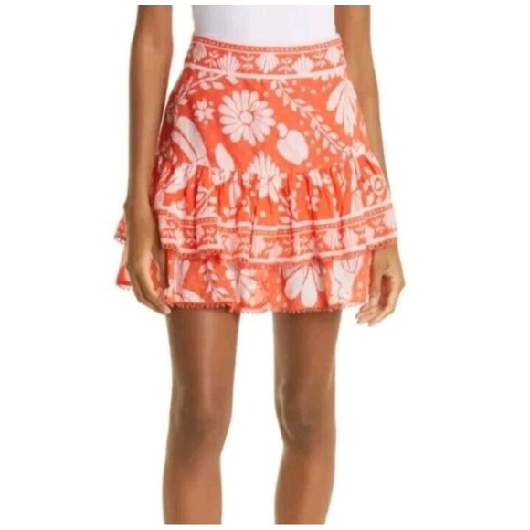 Dresses & Skirts - Farm Rio Women's Orange Neon Jungle Mini Skirt Size Medium. NWT. Style # 298533